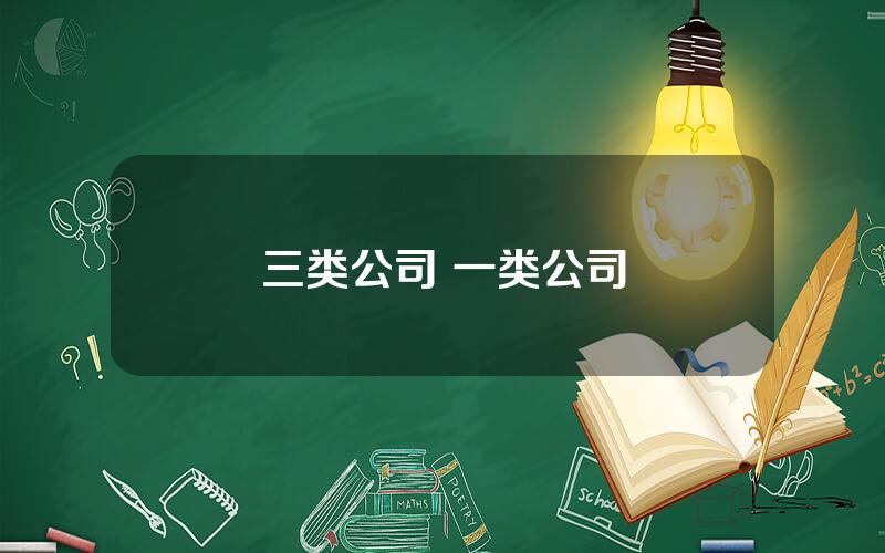 三类公司 一类公司
